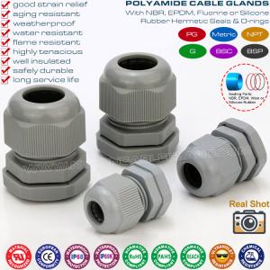 Quality Polyamide Cable Glands PG7~PG48, Nylon Cable Strain Reliefs M12~M75, Dark-grey Ral 7005, IP69K &amp; IP68 wholesale