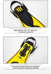 Adult Open Heel Rubber Swim Training Short Scuba Fins Flipper For Snorkeling