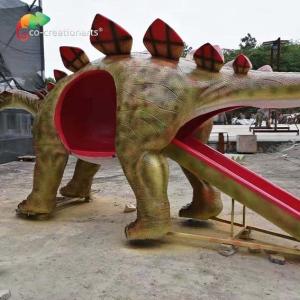 Quality Customized 6M Dinosaur Playground Equipment Fiberglass Stegosaurus Slide wholesale