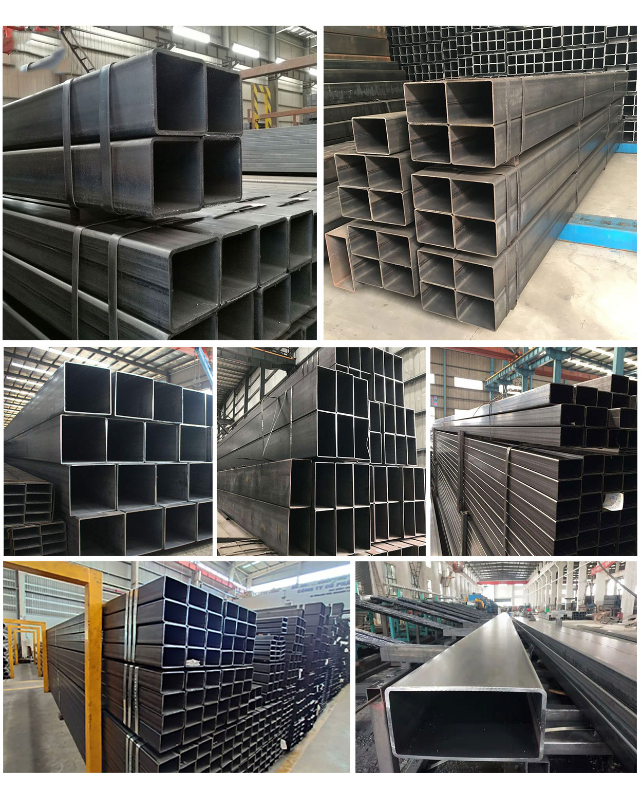 Square ERW 65x65 10 x 10 Carbon Steel Tube with Holes 80 x 80 Certified by ISO9001