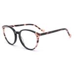 Round Lamination Acetate Frame Glasses Eyeglasses Ladies Optical No Smear