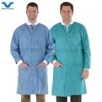 Label Accessories Unisex Disposable Lab Coat Nonwoven Jacket For Food Processing
