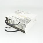 CMYK 4C Recycled Paper Gift Bags Gold Foil Logo For Shopping