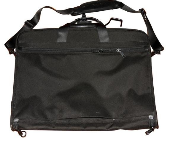 Black 1200D Oxford Fabric Men's Suit Garment Bags With Pockets For Shoulder