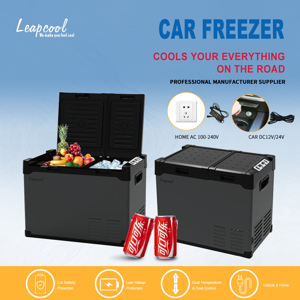 Partition Included DC 12V Car Portable Fridge for Toyota Car Solar Power Refrigerator
