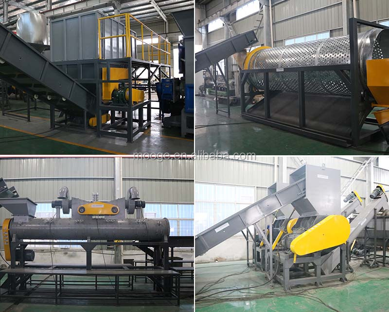 PET Recycling Plastic Dewatering Machine Drying Bottle Crusher