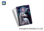 Souvenir Unicorn Animal 3D Lenticular Notebook , PET / PP Plastic Cover