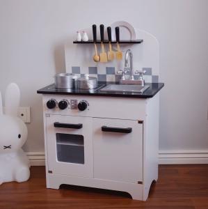 Quality Kids Grey Wooden Kitchen Toys For Toddlers Black 77.8cm wholesale