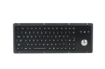 IP67 Dynamic Water Proof Marine Black Metal Keyboard With Track Ball