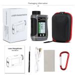 kaemeasu Rechargeable Laser Rangefinder Voice Golf Range Finder LCD Display