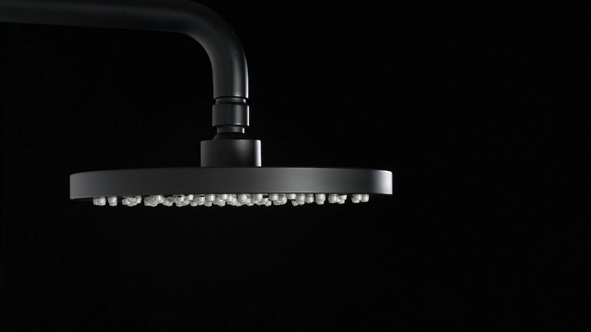Kingze ceiling shower mixer set bathroom black in wall mounted faucet column rainfall mixer bar shower heads