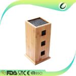 Multi-functional bamboo knife cutter storage holder knife block