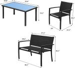 Patio Rattan Furniture Set Hidden Storage, 7 Sofa Sections, Outdoor Wicker
