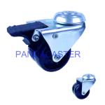 Sturdy Black Caster Wheels Bolt Hole Swivel Wheels For Furniture