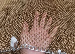 Quality 1.5mm Metal Mesh Drapes For Fireplace Room Dividers wholesale