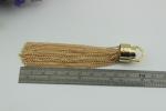 Good design zinc alloy 14 mm multi-color metal bell end cap with tassel