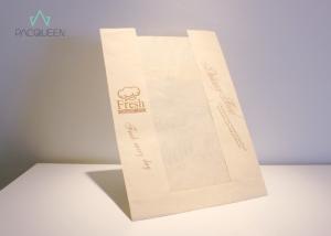 Quality Kraft Paper Greaseproof Wrapping Paper Bags With Clear Window Logo Printed wholesale