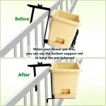 Outdoor Patio Garden Fence Pergola Balcony Metal Hanging Flower Pot Stand