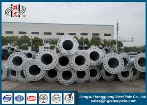 Quality Bitumen Tapered Electrical Overhead Line Pole 35FT 3mm Thick Hot Dip Galvanized wholesale