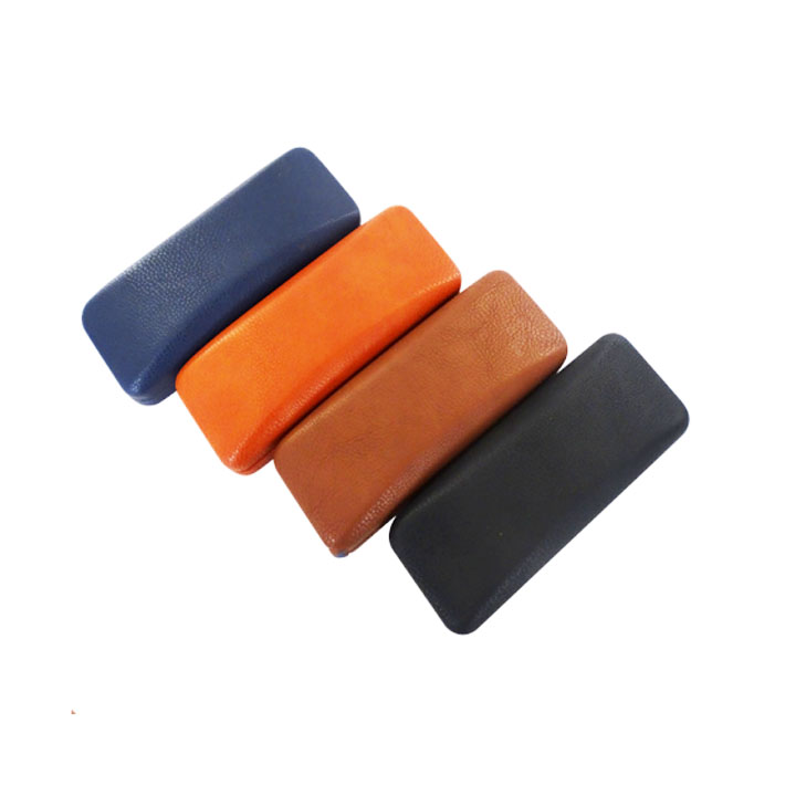Customized Logo Leather Optical Glasses Case Irregular Shape Lightweight