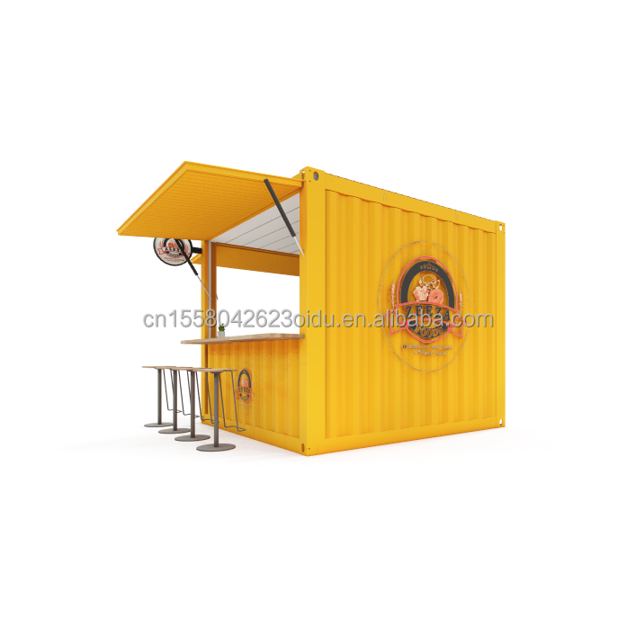 Galvanized Steel Bending 180g 10FT Mini Pop-up Shop Container Coffee Shop/Bar/Fast-food Restaurant/Convenience Store/Kiosk/Booth