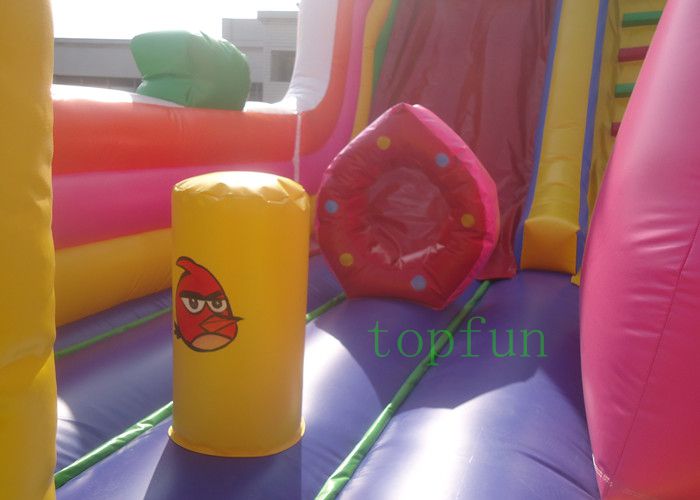 0.45 - 0.55mm PVC Inflatable Amusement Park Slide Unti - Ruptured