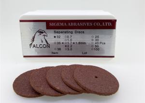 Quality Brown Metal Cutting Wheel 32mm Dia 2.2mm Thick Dental Aluminium Oxide Cutting Disc wholesale