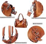 ODM Women'S Genuine Leather Purse Crossbody Satchel Top Handle Tote Bag