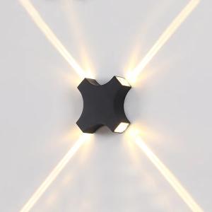 Quality Outdoor Wall Lamp Aluminium 155x155x40MM Black 220V wholesale