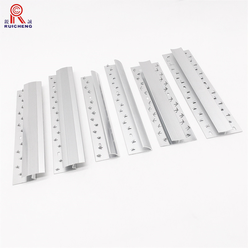 Curved Cover Silver Edging Floor Aluminum Transition Carpet Threshold Strips