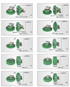 Quality Wood Working Machine Rubber Roller Wheel Bearing Abrasion Resistance wholesale