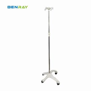 Quality Factory Cheap High end 5 Casters Stainless Steel Mobile Drip Stand wholesale
