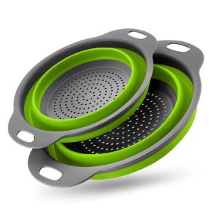 Quality Lightweight Round Space Saving Silicone Colander Strainer wholesale