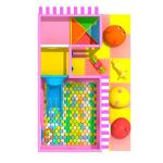 Factory Maze Kids Pink Indoor Playground Equipment Commercial Candy Theme