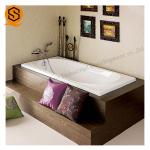 Solid Surface Acrylic Drop In Tub Ergonomically Designed For Apartment