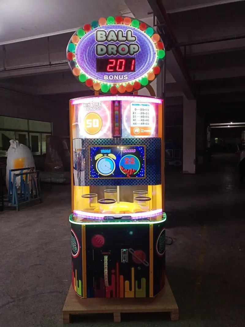Quik Drop Arcade Ticket Game, Ball Drop Lottery Redemption Game Machine For Sale