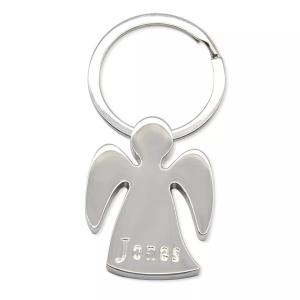 Quality Silver Personalised Engravable Keyrings Hard Enamel Silkscreen Printing wholesale
