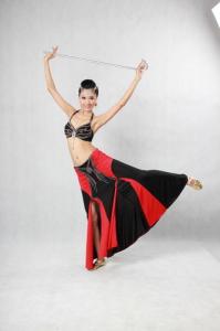 Quality Erogenous Belly Dancing Clothes Halter Neck Bar Metallic Long Floor Length Skirts 2 Piece Dance Costumes wholesale