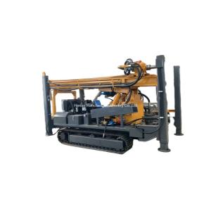 Quality Hydraulic outrigger depth 400m hard rock drilling rubber crawler water well drilling rig wholesale