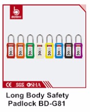 Anti-Rust Corrosion Safety Laminated LOTO Padlock for Lockout Tagout Metal steel sheets with metal shackle