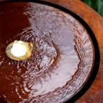 Decorative Outdoor Water Features Corten Steel Circular Water Tables 100cm