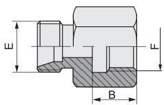 High Pressure Straight Hydraulic Bite Type Fittings Metric Female / Bsp Female 5cm 5CB