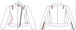 High Fashion Navy Ladies PU Jacket , Womens Leather Coats LEDO1721