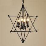American Iron frame star industrial chandelier for kitchen dining room decor