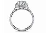 Round Cut 14K Solid Gold Jewellery , 49pcs Diamond Engagement Ring Sets
