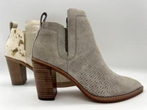 Quality Abs heel with TPR outsole，soft crack suede leather and metallic hair leather Womens Dress ankle Boots wholesale