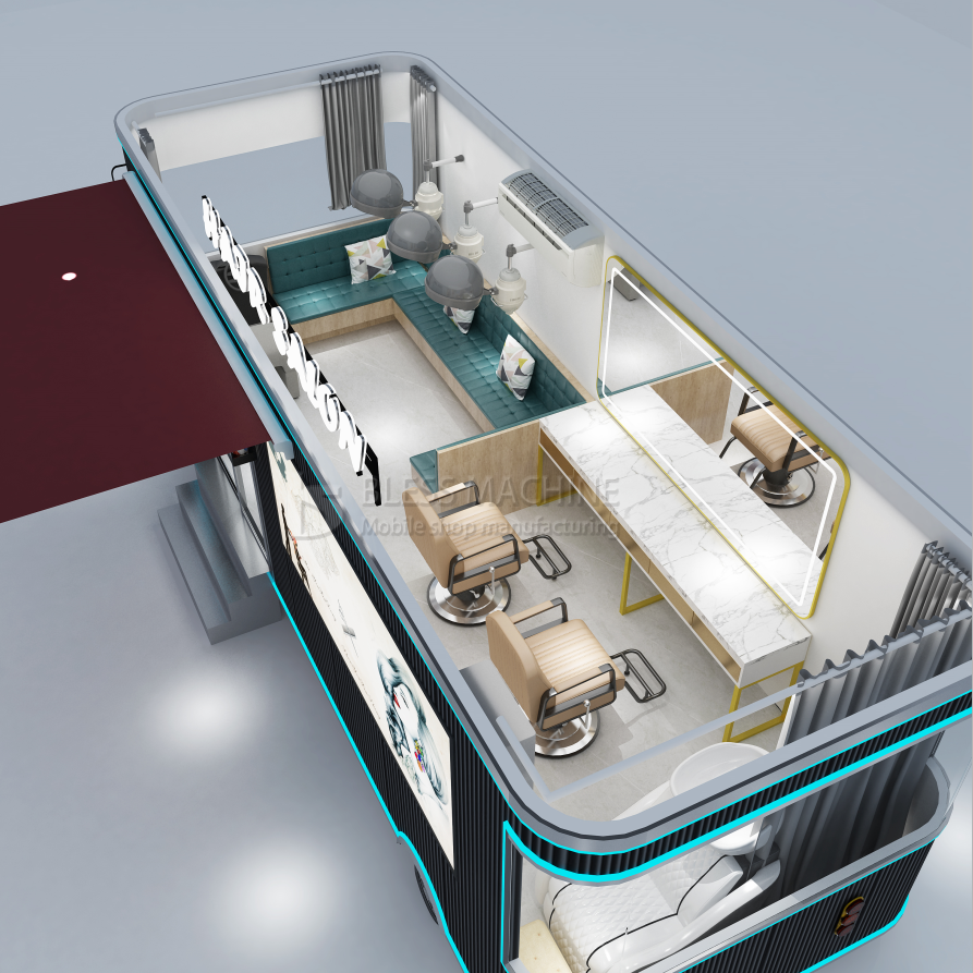 3.0kw Customized Electric Mobile Hair Cut Salon Van Trailer with Customized Design
