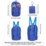 Drawstring Beach Bag Tote Backpack Foldable Design Space Saving Outdoor Activity