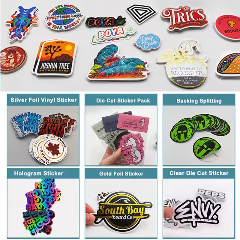 Custom Round Logo Sticker Label Printing Waterproof Synthetic Paper Adhesive