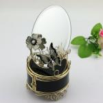 Shinny Gifts Black Glass Collective Box for Jewelries for Wedding